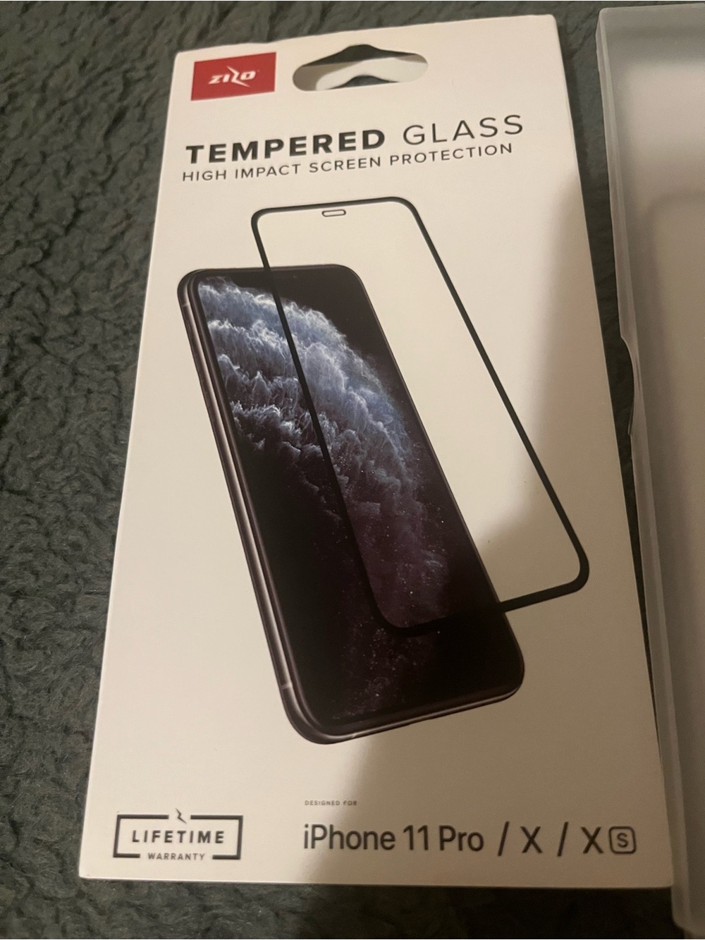 Zizo Tempered Glass Screen Protector for iPhone 11 Pro / X / XS - Black Trim